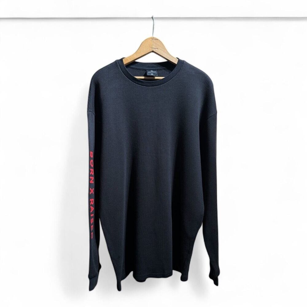Born x Raised Thermal Long Sleeve Shirt Black Size XXL